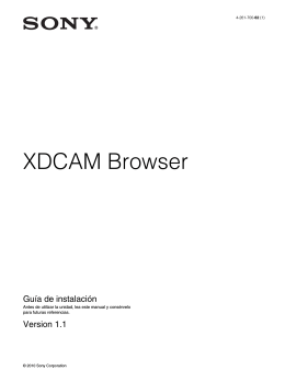 Instalación del XDCAM Browser
