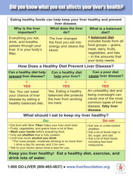 Did you know what you eat affects your liver`s health?