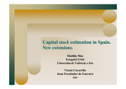 Capital stock estimation in Spain.
