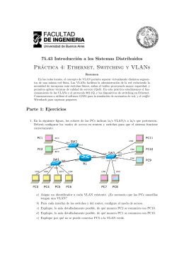 Práctica 4: Ethernet, Switching y VLANs