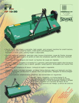 • The FL series flail mower, a versatile, light weight, and compact