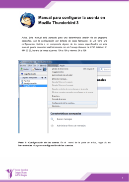 Manual para configurar la cuenta en Mozilla Thunderbird 3
