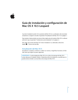 Guía de instalación y configuración de Mac OS X 10.5 Leopard