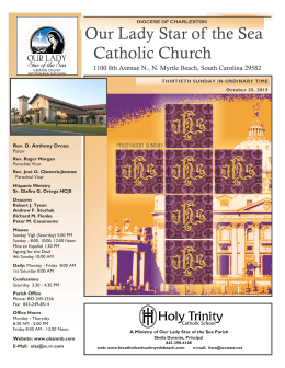 Church Bulletin for October 25, 2015