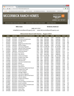 McCormick Ranch Sold Homes