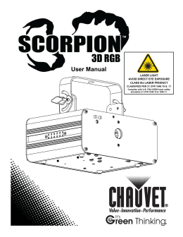 Scorpion 3D RGB User Manual, Rev. 3, Multi-Language