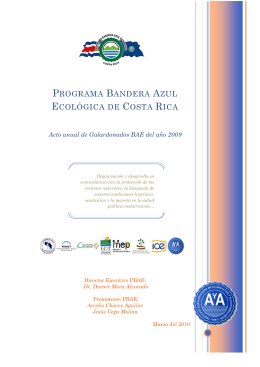 Boletín Programa Bandera Azul Ecológica 2009