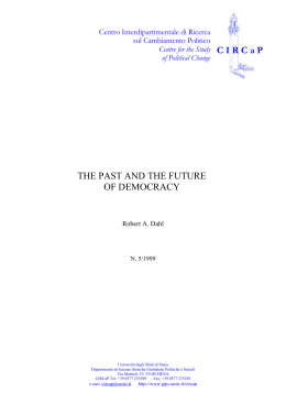 THE PAST AND THE FUTURE OF DEMOCRACY C I R C a P