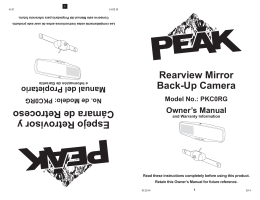 Rearview Mirror Back-Up Camera Espejo Retrovisor y