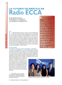 LA TUTORÍA TELEMÁTICA EN Radio ECCA
