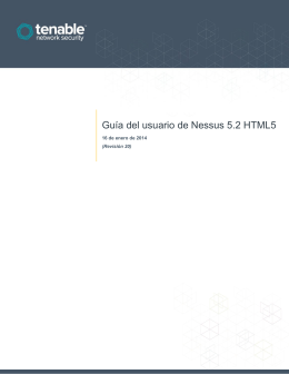Guía del usuario de Nessus 5.2 HTML5