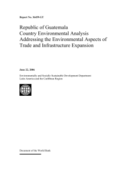 Republic of Guatemala Country Environmental Analysis
