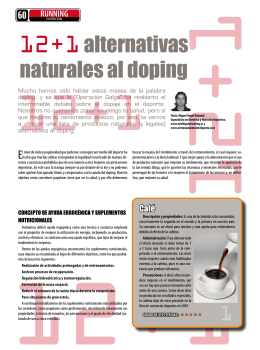 12+1 alternativas naturales al doping