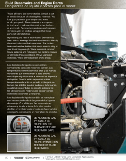 Fluid Reservoirs and Engine Parts recipientes de líquido y partes