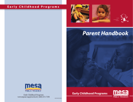 Parent Handbook - Mesa Public Schools