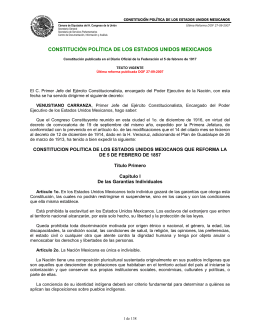 constitución política de los estados unidos mexicanos
