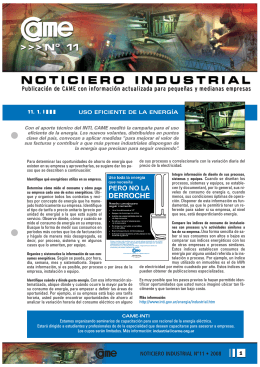 Noticiero Industrial Nº11.qxd - Confederación Argentina de la