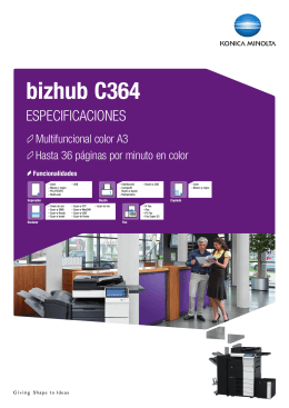 Catálogo bizhub C364, PDF