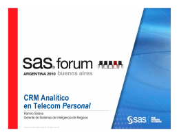 CRM Analítico en Telecom Personal