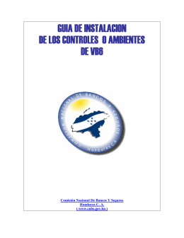 Manual de Instalación de los Controles o Ambientes VB6