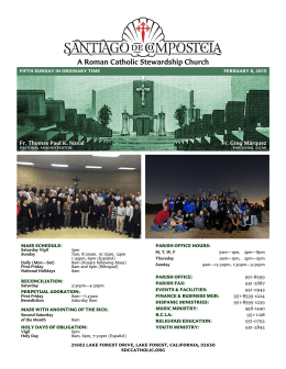 SdC Bulletin 2-8-15 - Santiago de Compostela