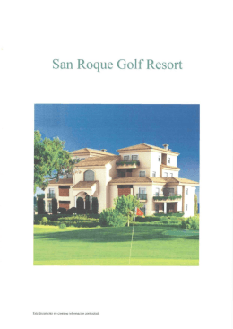 San Roque Golf Resort - Inmobiliaria Caixa Geral