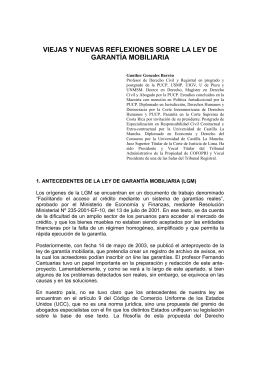 LEY DE GARANTÍA MOBILIARIA