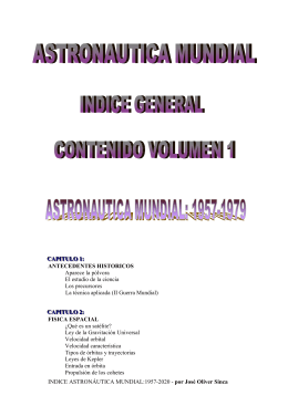 INDICE ASTRONÁUTICA MUNDIAL:1957-2020 - por José