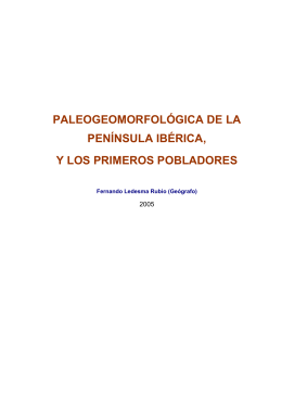 paleogeomorfológica de la península ibérica, y los primeros