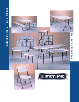 Catálogo de Sillas y Mesas Productos Lifetime