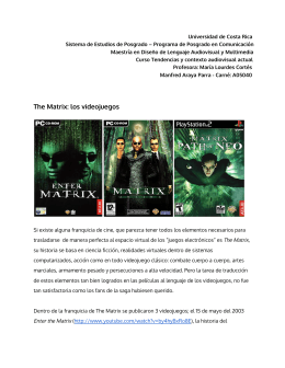 The Matrix: los videojuegos