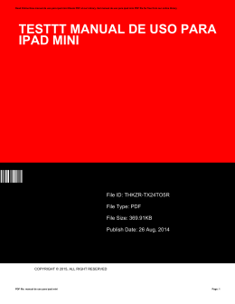 testtt manual de uso para ipad mini
