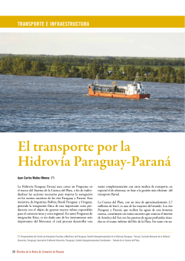 El transporte por la Hidrovía Paraguay