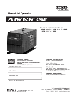 POWER WAVE® 455M - Lincoln Electric