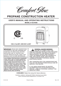 propane construction heater