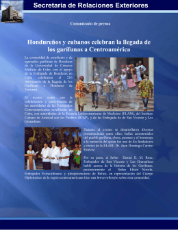 Hondureños y cubanos celebran la llegada de los garífunas a