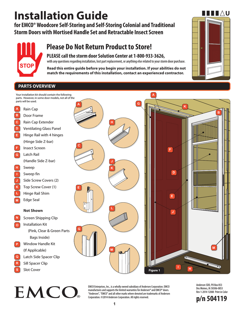 Xview C A Andersen Emco Storm Doors