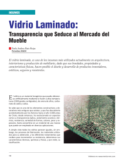 Insumos Vidrio Laminado - Revista El Mueble y La Madera