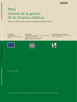 perú - informe de la gestión de las finanzas públicas