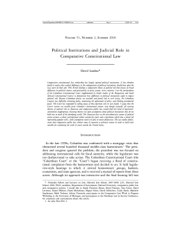 Political Institutions and Judicial Role in Comparative Constitutional