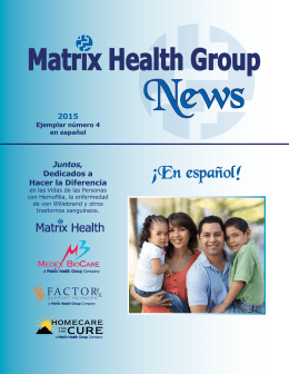 ¡En español! - Matrix Health Group