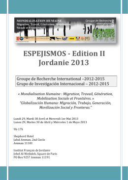 ESPEJISMOS - Edition II Jordanie 2013