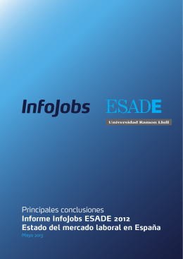 Principales conclusiones Informe InfoJobs ESADE 2012