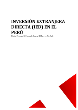 inversión extranjera directa (ied) en el perú