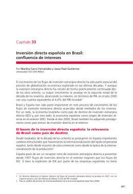 Inversión directa española en Brasil: confluencia de intereses