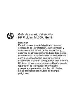 Guía de usuario del servidor HP ProLiant ML350p Gen8