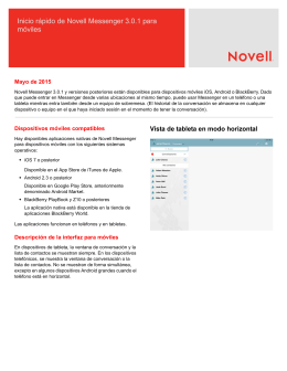 Inicio rápido de Novell Messenger 3.0.1 para móviles