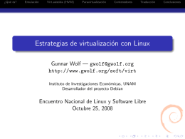 Estrategias de virtualización con Linux