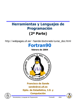 Fortran90 - Francisco de Sande