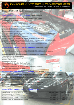 mantenimiento Ferrari F430